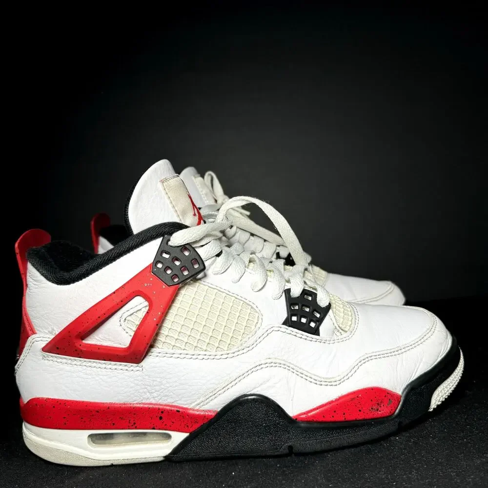 Size 8 - Nike Air Jordan 4 Retro Red Cement Men's Shoes
